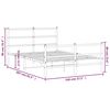 vidaXL Metal Bed Frame without Mattress with Footboard&nbsp;Black 140x200cm