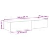 vidaXL Wall Shelf with Drawers Sonoma Oak 100x36x19 cm Engineered Wood