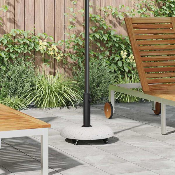 vidaXL Parasol Base White and Black 45 x 45 x 40 cm Concrete and Metal