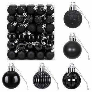 vidaXL Christmas Ball Set 150 pcs Black 3 cm Polystyrene
