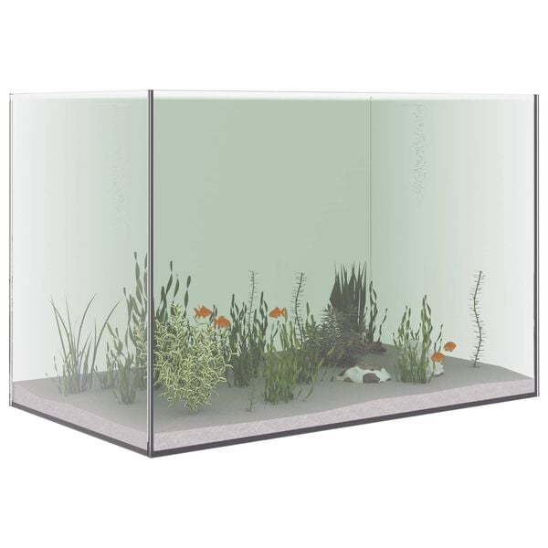 vidaXL Aquarium with Storage Transparent 60 x 35 x 40 cm Glass