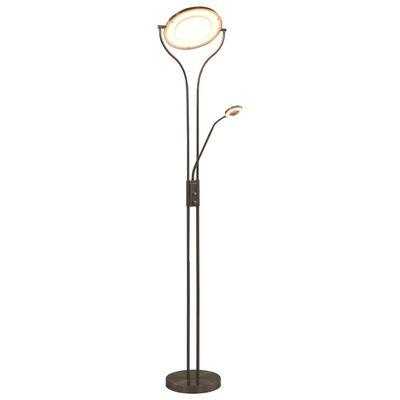 vidaXL Stand Lamp 18 W Silver 180 cm Dimmable