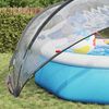 vidaXL Pool Dome Folding Manual Transparent 472 x 460 x 229 cm PVC