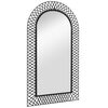 vidaXL Garden Wall Mirror Arched 60x110 cm Black