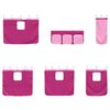 vidaXL Kids'Loft Bed Frame with Curtains White and Pink 99.5 x 200 cm