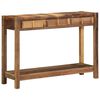 vidaXL Console Table Brown 107 x 33 x 76 cm Solid Reclaim wood