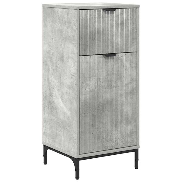 vidaXL Bathroom Cabinet with Drawer Concrete Grey 39.5 x 36 x 88 cm