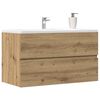 vidaXL Bathroom Hanging Cabinet Artisian Oak 80x38.5x45 cm Engineered Wood