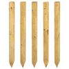 vidaXL Fence Posts 5 pcs Green 60 cm Solid Pine Wood