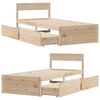 vidaXL Bed Frame without Mattress 90x190 cm Single Solid Wood Pine