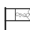 vidaXL Metal Bed Frame without Mattress with Footboard Black 80x200cm