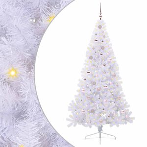 vidaXL Artificial Christmas Tree with Stand White 210 cm PVC and Steel