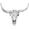 vidaXL Skull Head Decoration | Silver | Aluminium | Large | Decorative Inlays