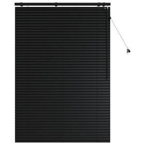 vidaXL Venetian Blind Black 100 x 160 cm 35 mm Solid Paulownia Wood