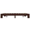 vidaXL Bed Frame without Mattress Dark Brown Solid Pine Wood 160x200 cm