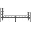 vidaXL Metal Bed Frame without Mattress with Footboard&nbsp;Black 180x200cm