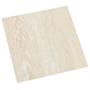 vidaXL Flooring Planks White and Beige 5.11 m&sup2; 55 pcs PVC
