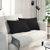vidaXL Sofa Pillows 2 pcs Black 60 x 40 cm Fabric