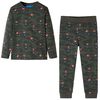 vidaXL Kids'Pyjamas with Long Sleeves Khaki 140