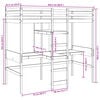 vidaXL Loft Bed Frame without Mattress Wax Brown 80x200cm Solid Wood Pine