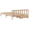 vidaXL Bed Frame without Mattress 150x200 cm King Size Solid Wood Pine