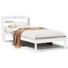 vidaXL Bed Frame without Mattress White 75x190 cm Small Single Solid Wood Pine