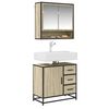 vidaXL Bathroom Sink Cabinet Sonoma Oak 65x33x60 cm Engineered Wood