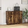 vidaXL LED Sideboard Smoked Oak 90 x 32 x 75 cm Engineered Wood