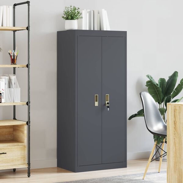 vidaXL Storage Cabinet Anthracite 60 x 40 x 140 cm Steel