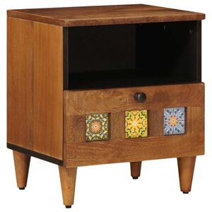 vidaXL Bedside Cabinet Brown 40 x 33 x 46 cm Solid Mango Wood
