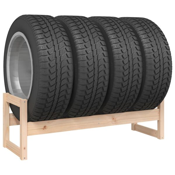 vidaXL Tire Rack 120x40x40 cm Solid Wood Pine