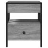 vidaXL Bedside Table with Infinity LED Grey Sonoma 40x40x51 cm