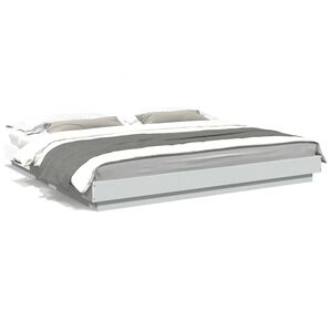 vidaXL Bed Frame without Mattress White 200x200 cm