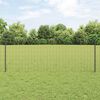 vidaXL Fence with Post Grey 0.8 x 10 m Steel and PVC