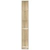 vidaXL Bookcase 5-Tier Sonoma Oak 45x23.5x162.5 cm Engineered Wood