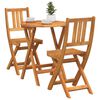 vidaXL Bistro Set 3 pcs Brown Solid acacia wood