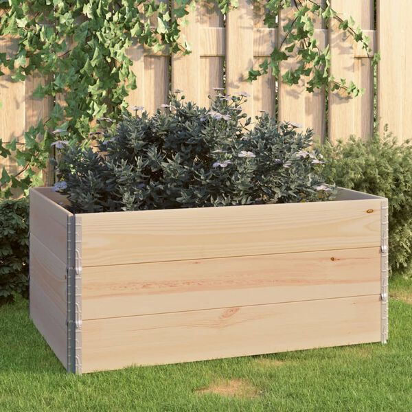 vidaXL Raised Beds 3 pcs 80x120 cm Solid Pine Wood (310051)