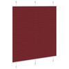 vidaXL Pleated Blind Bordeaux Red 120x100 cm Fabric Width 119.4 cm Polyester