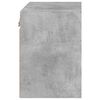 vidaXL Bedside Cabinets with LED Lights Wall-mounted 2 pcs Concrete Grey