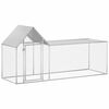 vidaXL Chicken Coop | Silver | Galvanised Steel | 3m x 1m x 1.5m | Durable