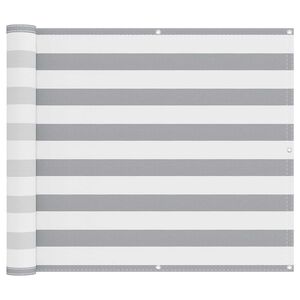vidaXL Balcony Screen Light Grey and White 90 x 400 cm