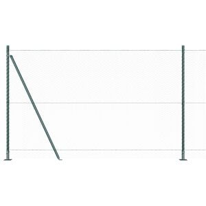 vidaXL Welded Wire Fence with Concrete Base 10 x 1.6 m (W x H)