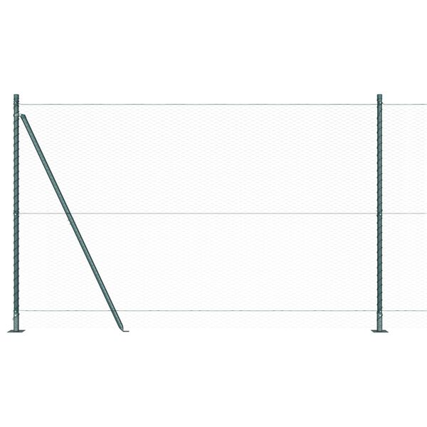 vidaXL Fence Post Green 10 x 1.6 m (25 mm mesh) Steel and PVC