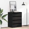 vidaXL Drawer Cabinet Black 60 x 41 x 76 cm Engineered Wood