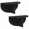 vidaXL Wall Shelf 2 pcs Black 38 x 19 x 19 cm Engineered Wood