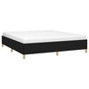 vidaXL Bed Frame without Mattress Black 180x200 cm Super King Super King Fabric