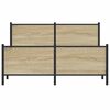 vidaXL Metal Bed Frame without Mattress Sonoma Oak 150x200 cm King Size