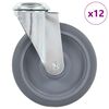 vidaXL 12 pcs Bolt Hole Swivel Casters 125 mm