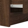 vidaXL Bedside Cabinets with 2 Drawers 2 pcs Brown Oak 38x34x80 cm