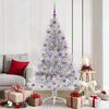 vidaXL Artificial Pre-lit Christmas Tree Silver 180 cm PET